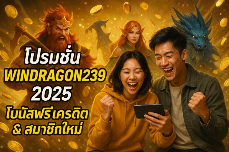 โปรโมชั่น WINDRAGON239 2025 โบนัสฟรีเครดิต & สมาชิกใหม่